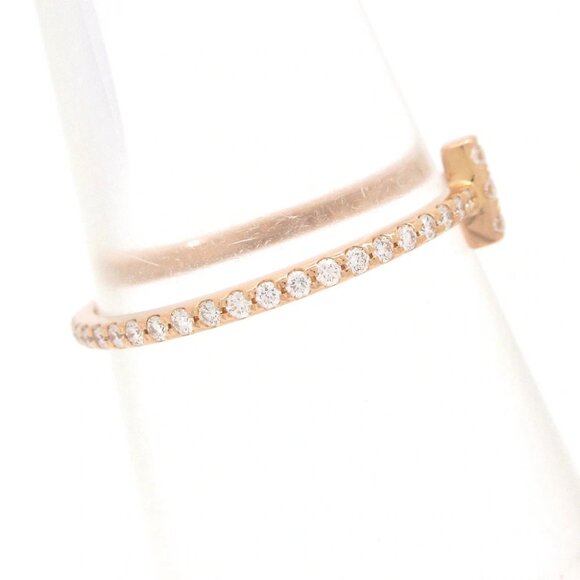 Auth TIFFANY & Co. Tiffany T Diamond Wire Band Ring - 18K Rose Gold Diamond Ring - Picture 6 of 6